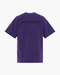Balenciaga T-Shirt a Logo Violet