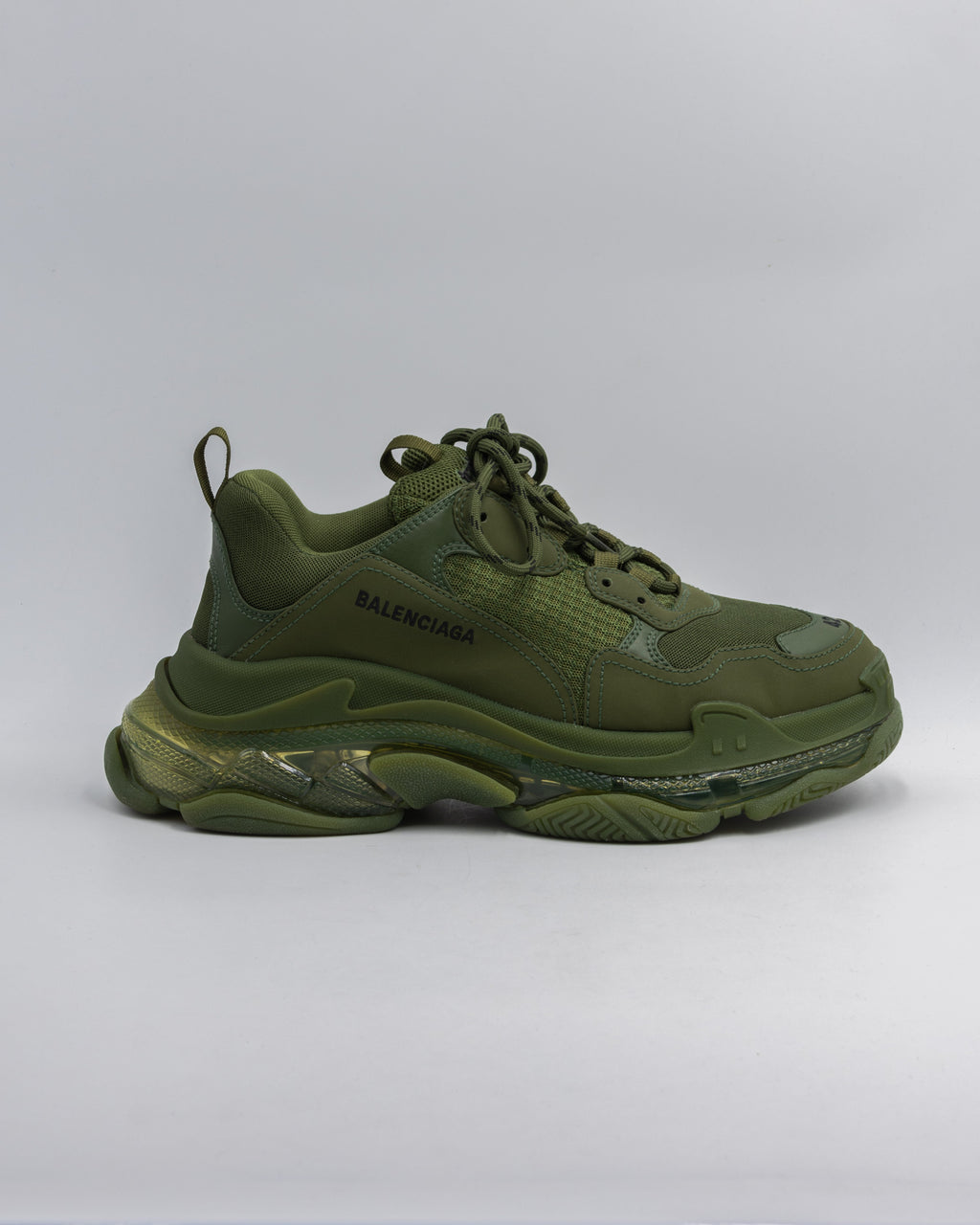 Balenciaga Triple S Clear Sole Dark Green