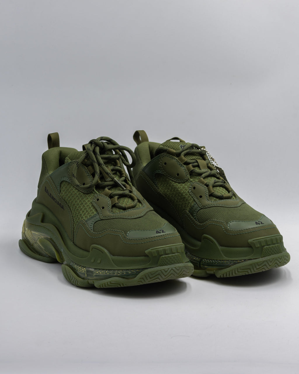 Balenciaga Triple S Clear Sole Dark Green