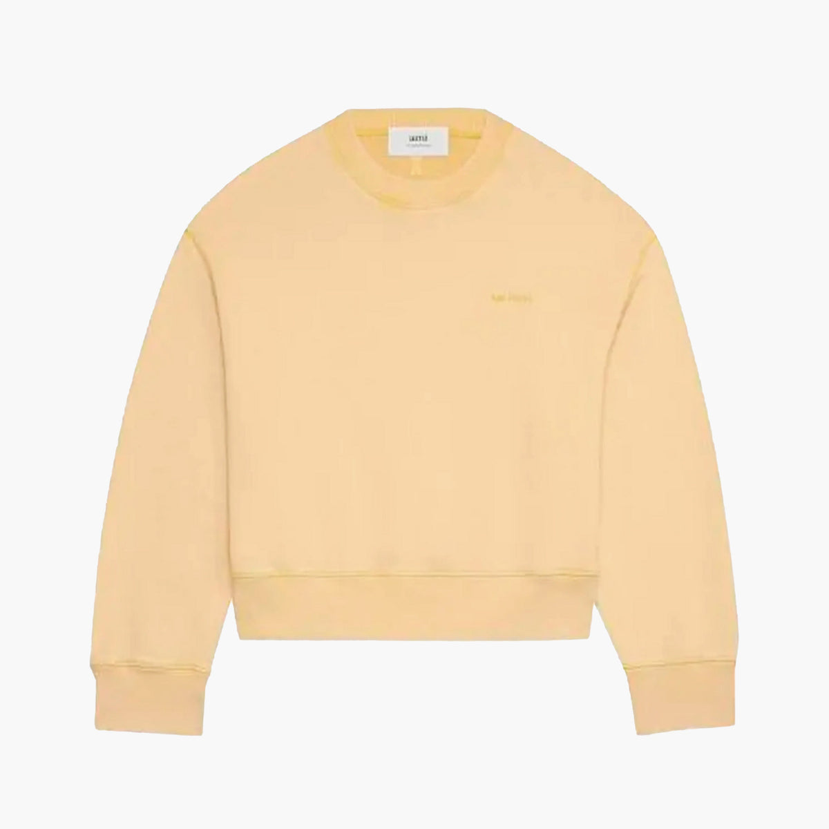 Ami Paris Sweatshirt Col Rond Jaune