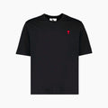 Ami Paris T-shirt Noir Ami de Coeur Rouge