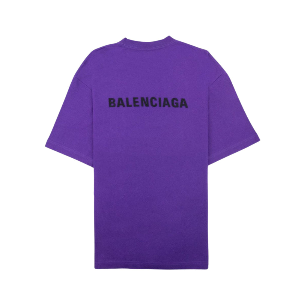 Balenciaga T-Shirt Back Logo Violet