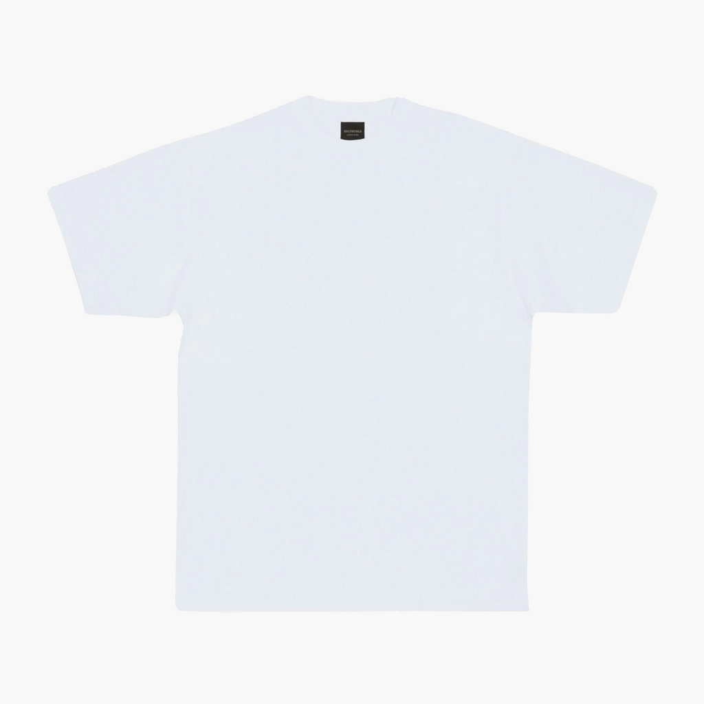 Balenciaga T-Shirt Care Label Blanc