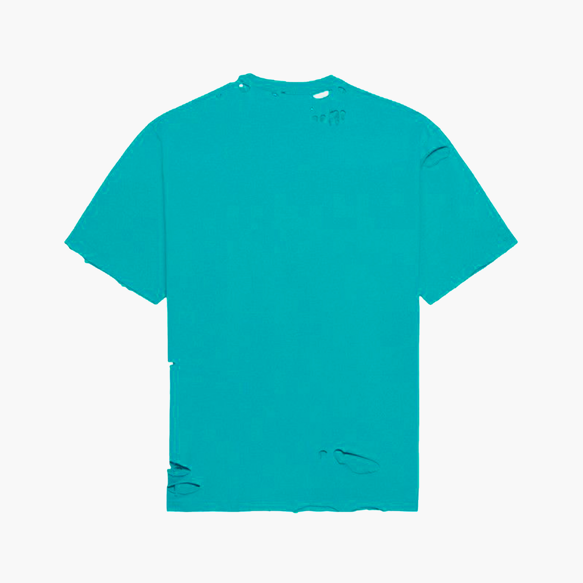 Balenciaga T-Shirt Destroyed Flatground Bleu turquoise