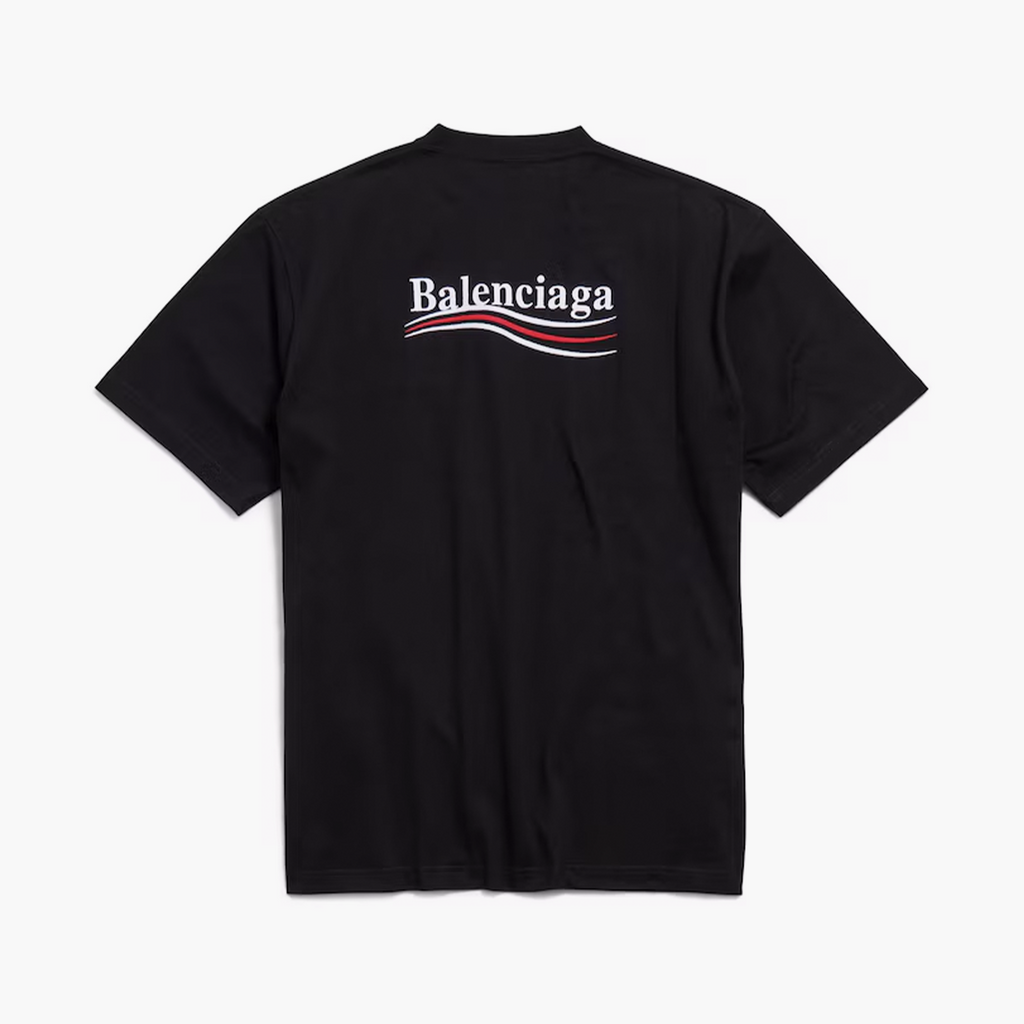 Balenciaga T-Shirt Political Campaign Logo Brodé Noir