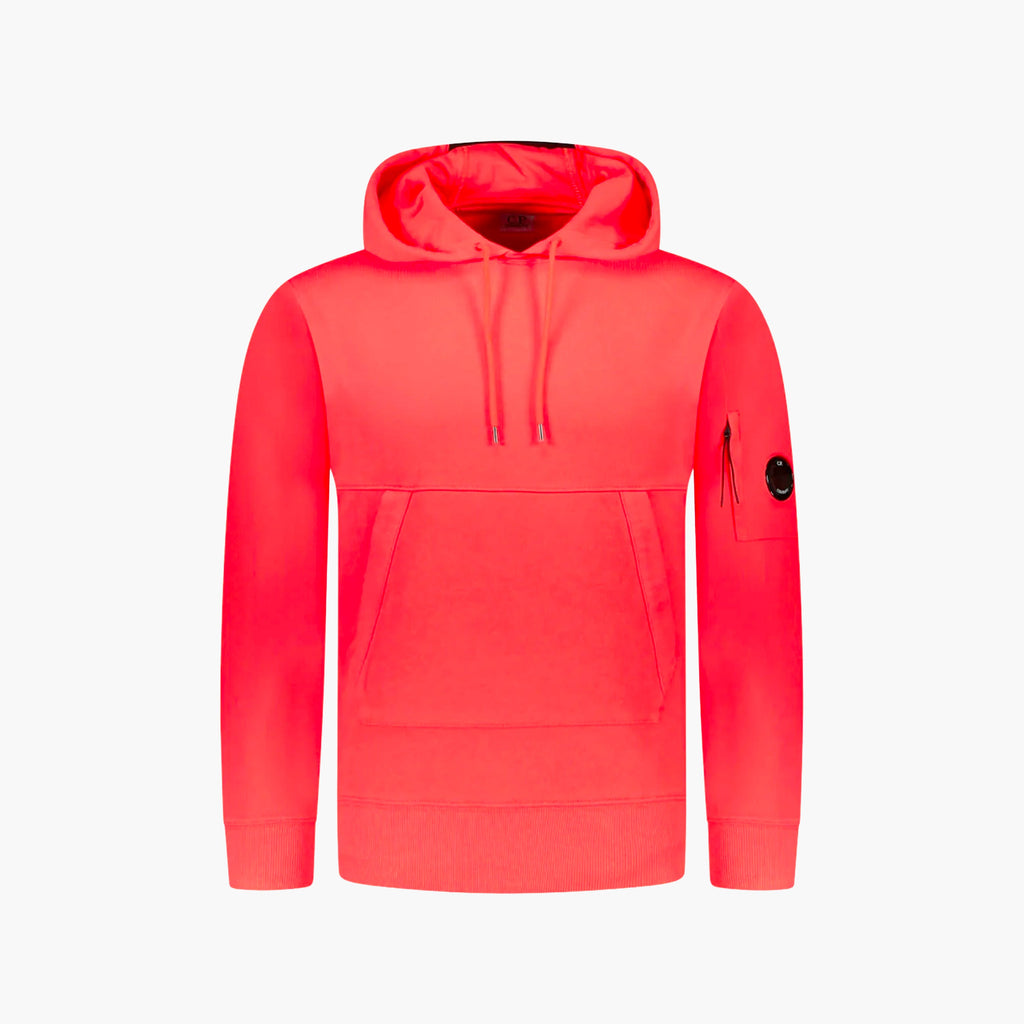 CP Company Pull Hoodie Diagonal Raised Fleece Rouge