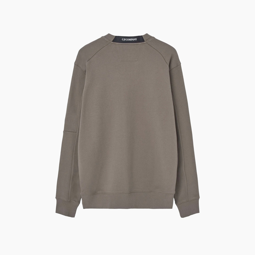 CP Company Crewneck - Diagonal Raised Fleece - Kaki