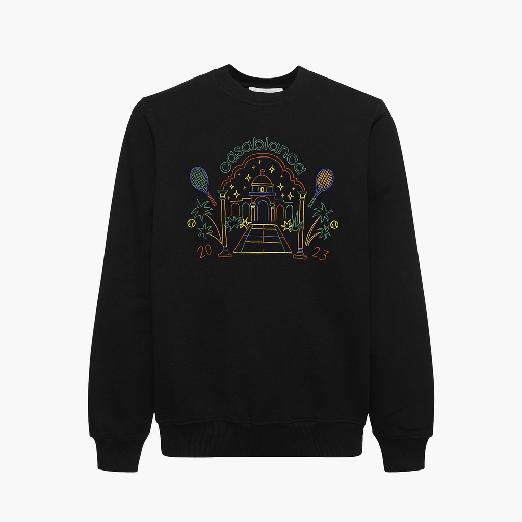 Casablanca Sweatshirt Rainbow Crayon Temple Noir