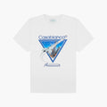 Casablanca T-Shirt Aiiiiir Print Organic Blanc