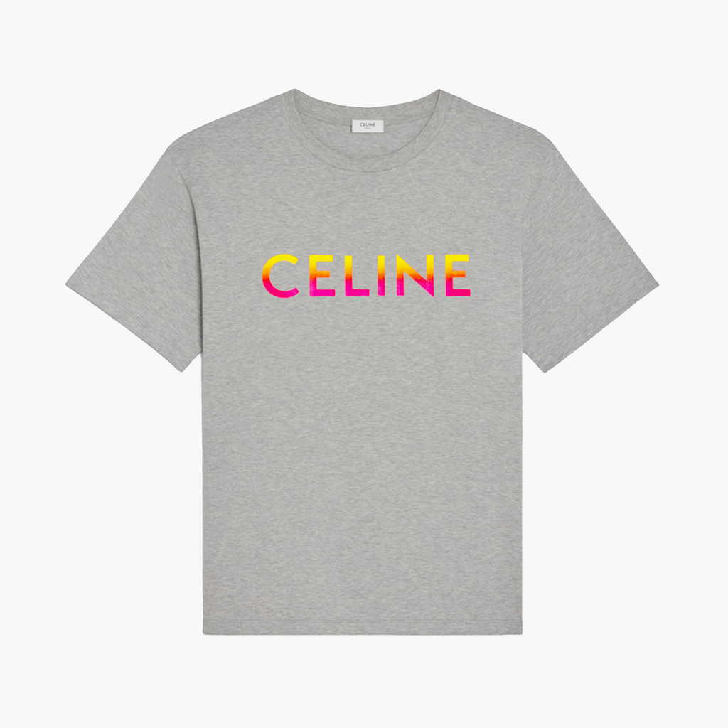 Celine T-Shirt - Logo Fade - Gris