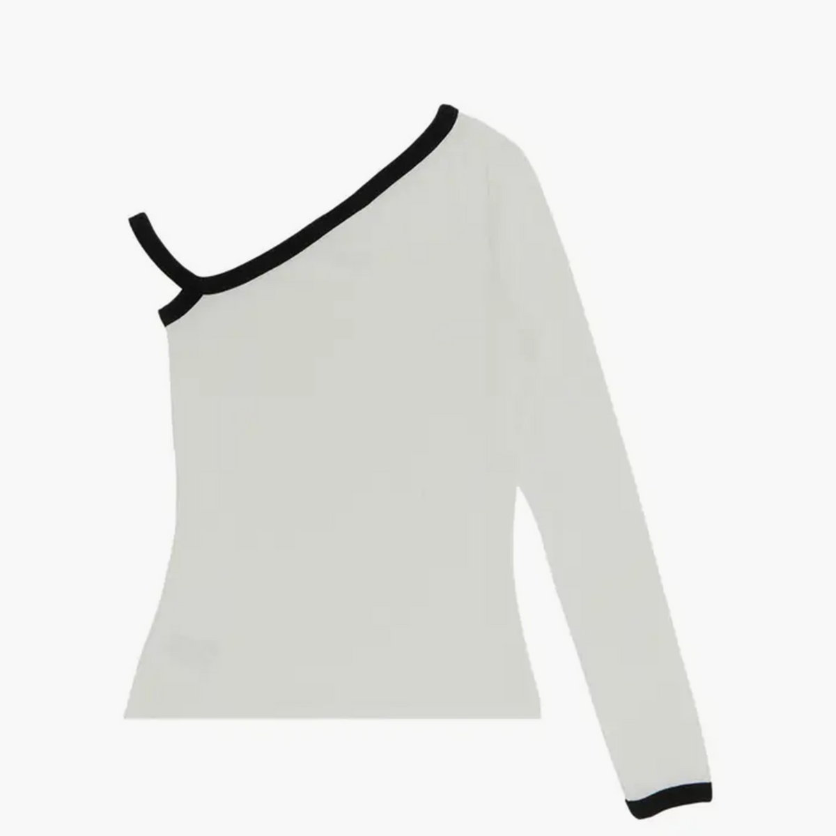 Courrèges T-Shirt Heritage Asymmetric Blanc