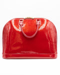 Louis Vuitton Sac à main Alma MM Vernis Rouge