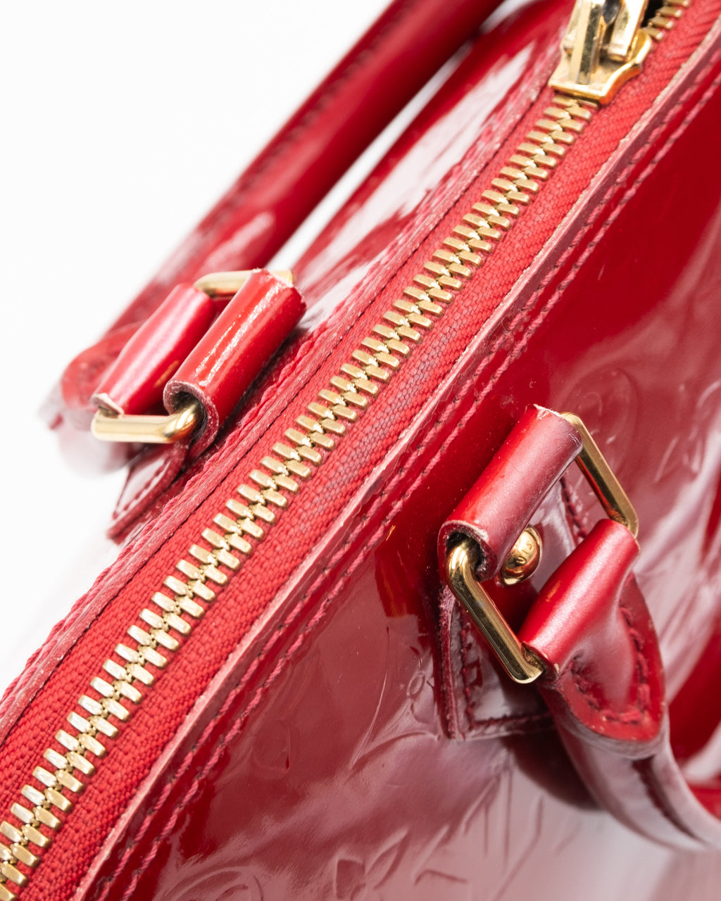 Louis Vuitton Sac à main Alma MM Vernis Rouge
