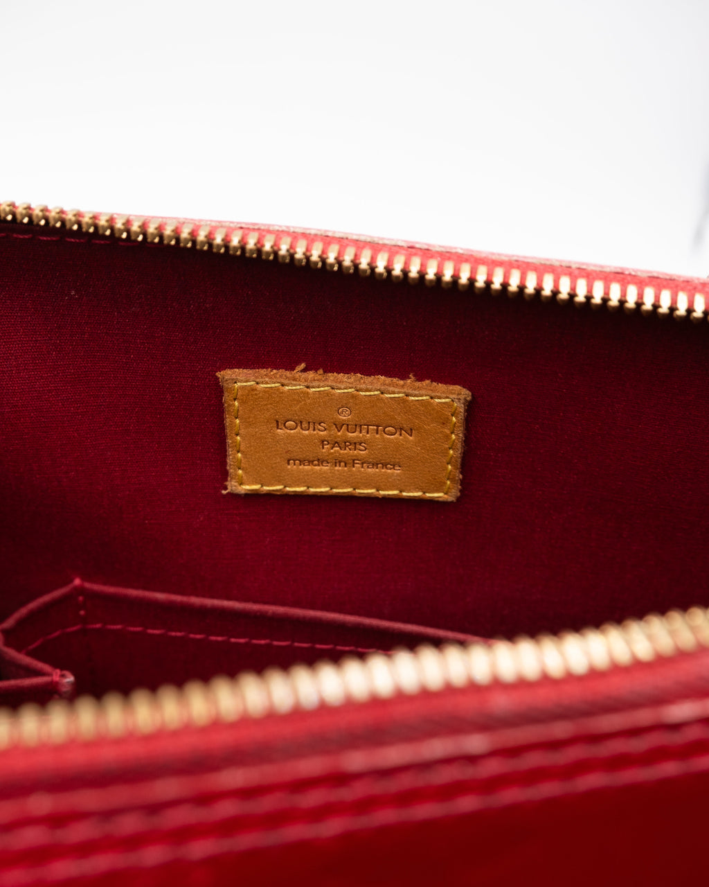 Louis Vuitton Sac à main Alma MM Vernis Rouge