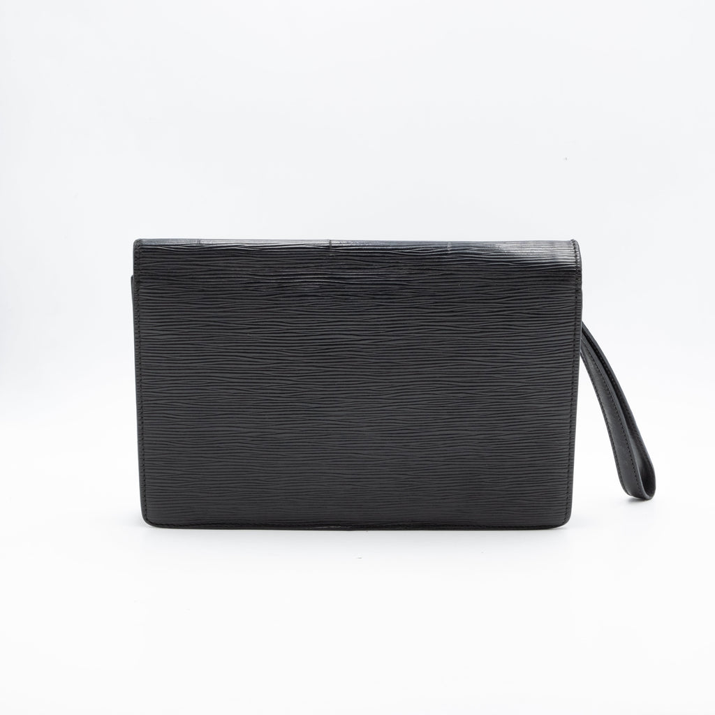 Louis Vuitton Sac Pochette avec Dragonne Cuir Epi Noir