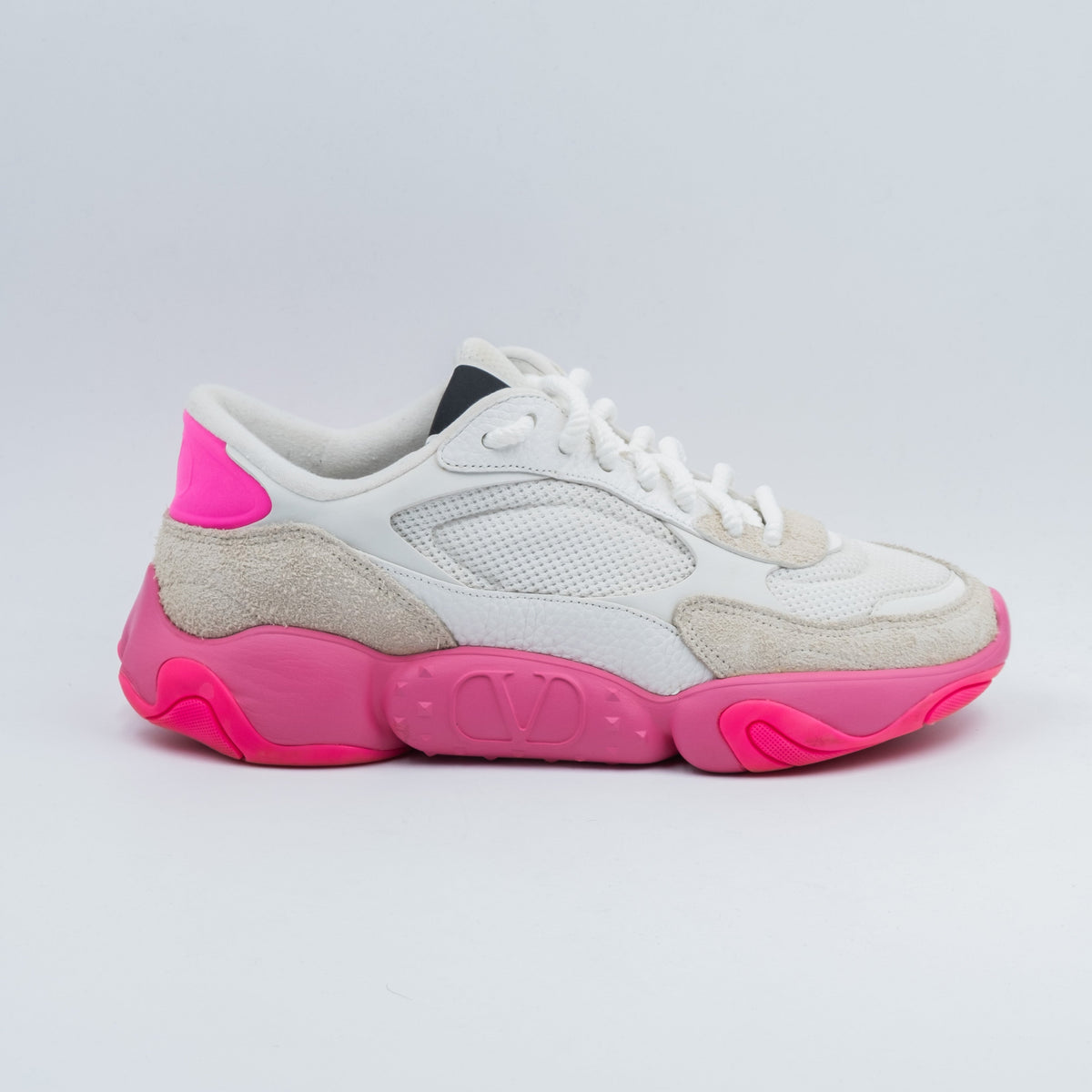 Valentino Valentino Bubbleback Sneaker 'White Fuchsia'