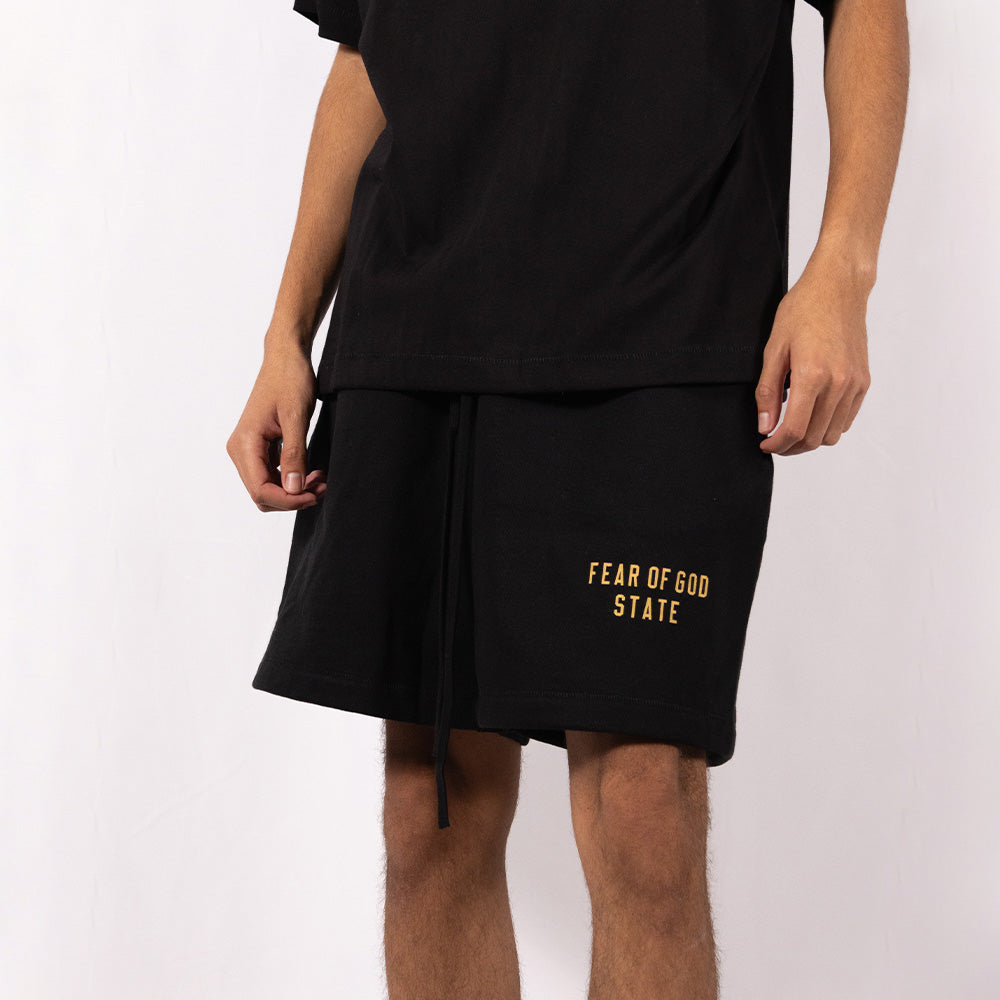 Essentials Fear Of God Short Fleece Soccer Noir