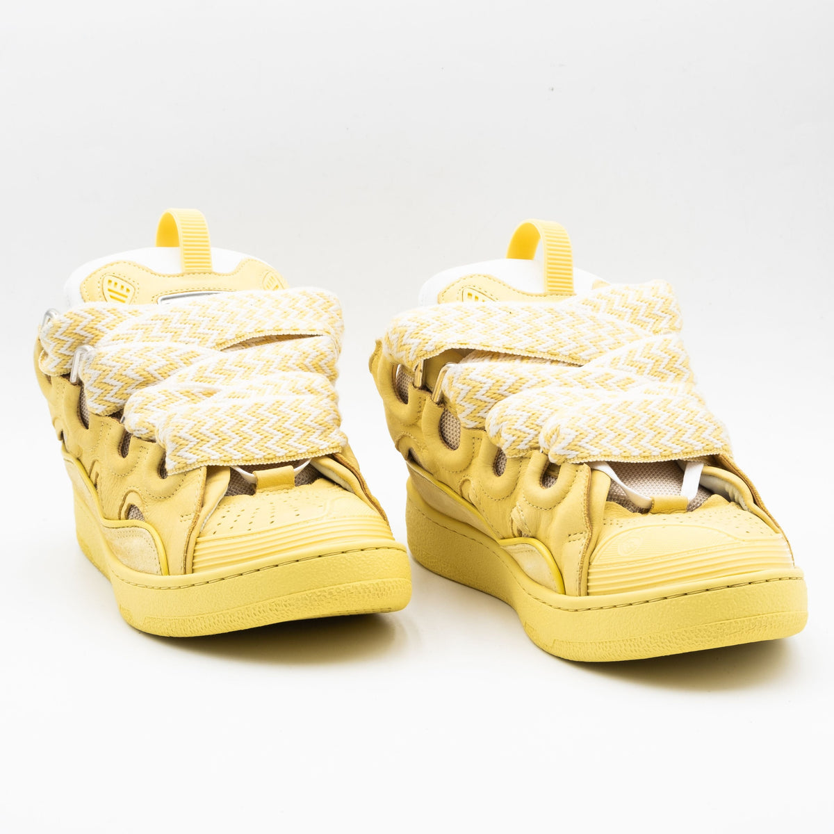 Lanvin Leather Curb Sneaker - Yellow
