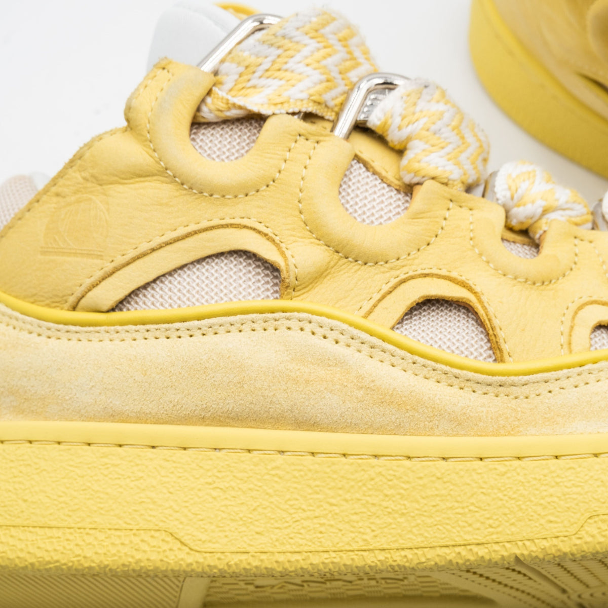 Lanvin Leather Curb Sneaker - Yellow