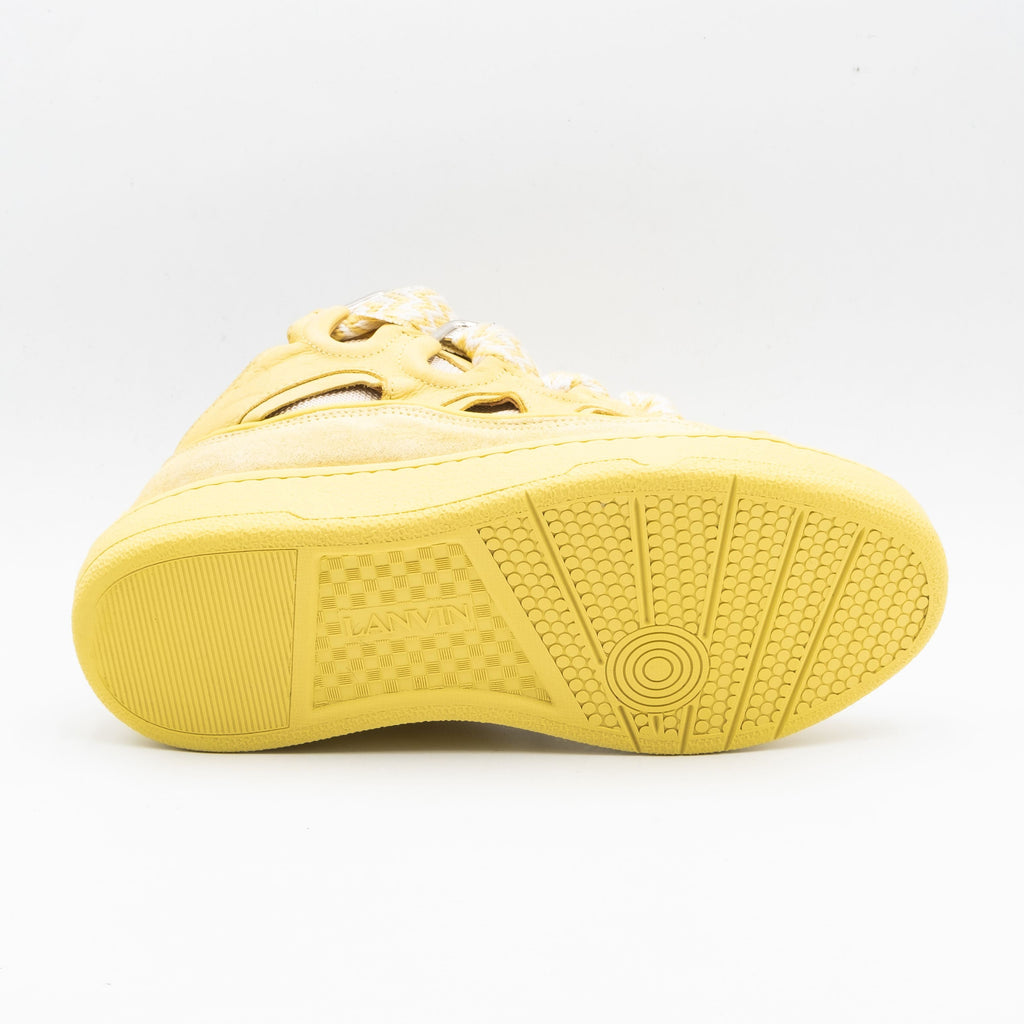 Lanvin Leather Curb Sneaker - Yellow