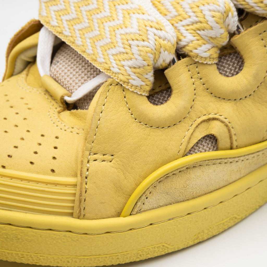 Lanvin Leather Curb Sneaker - Yellow
