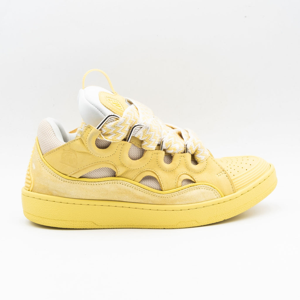 Lanvin Leather Curb Sneaker - Yellow