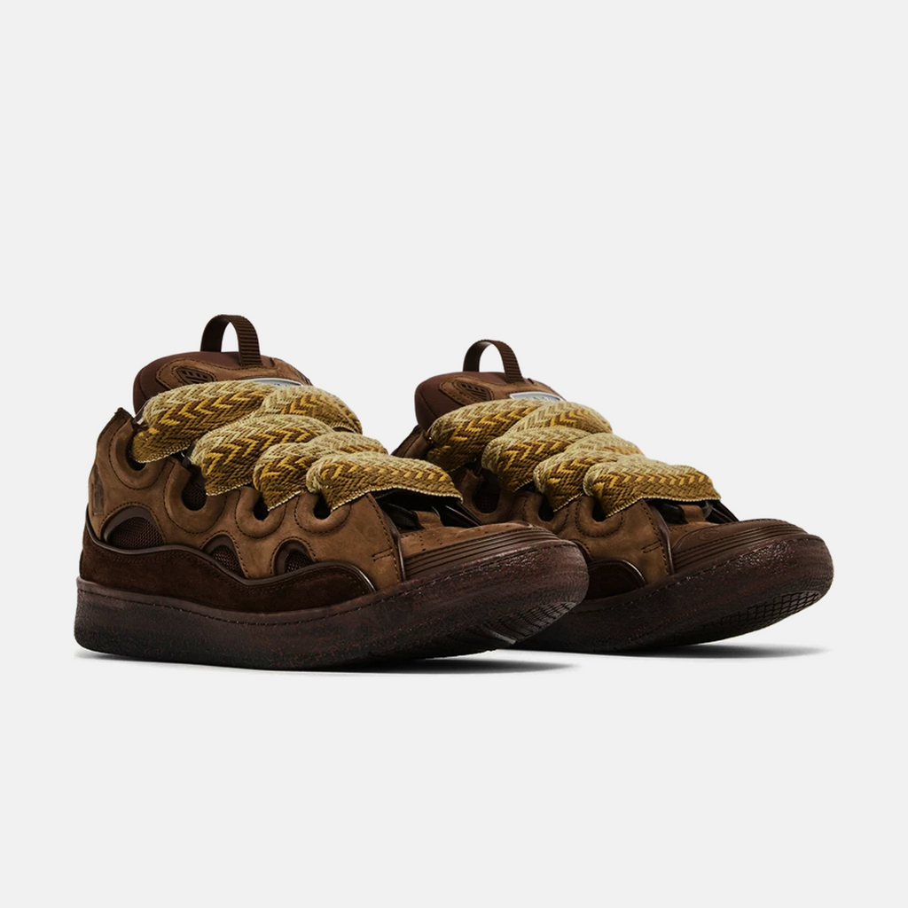 Lanvin Leather Curb Sneaker Brown