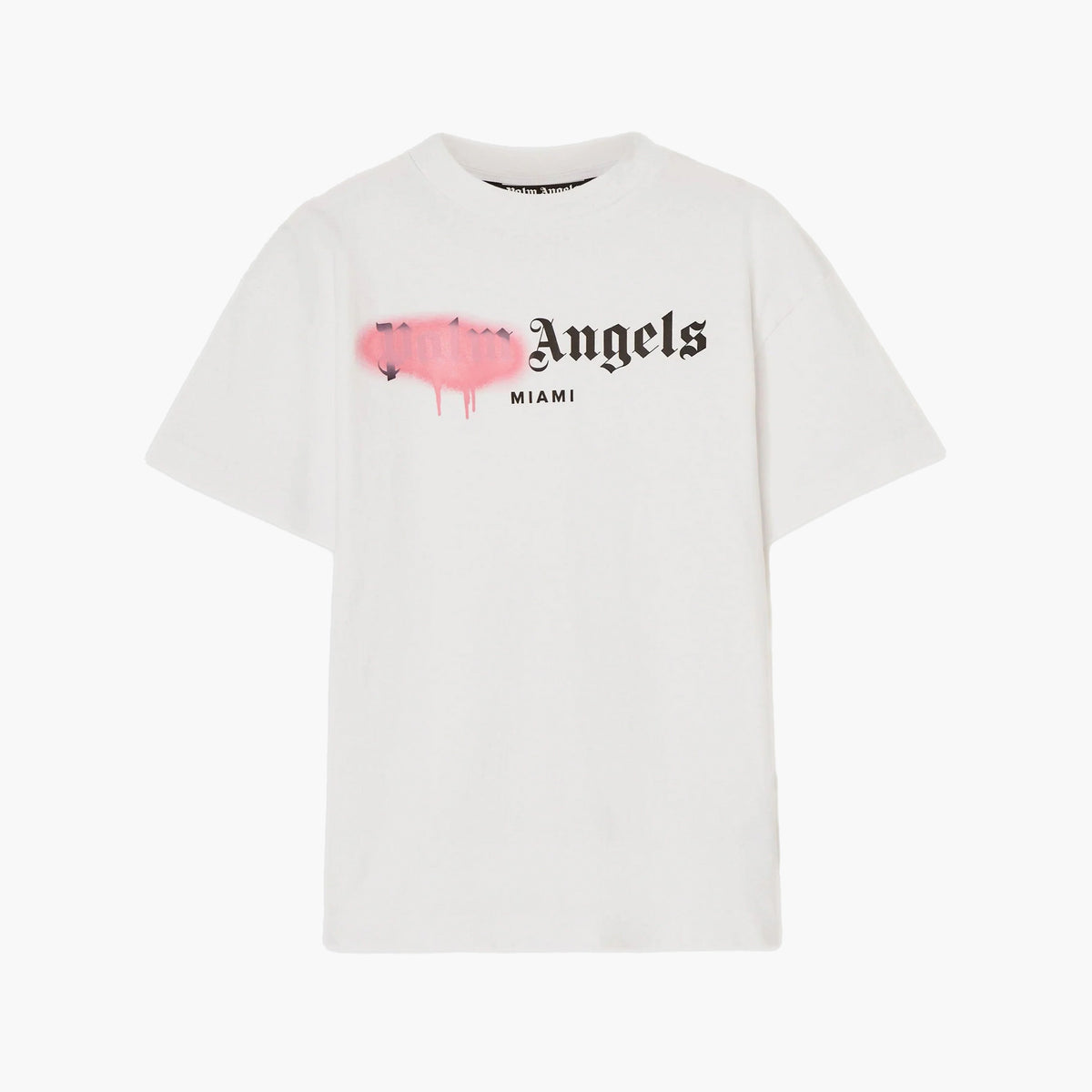 Palm Angels T-Shirt Miami Spray Blanc