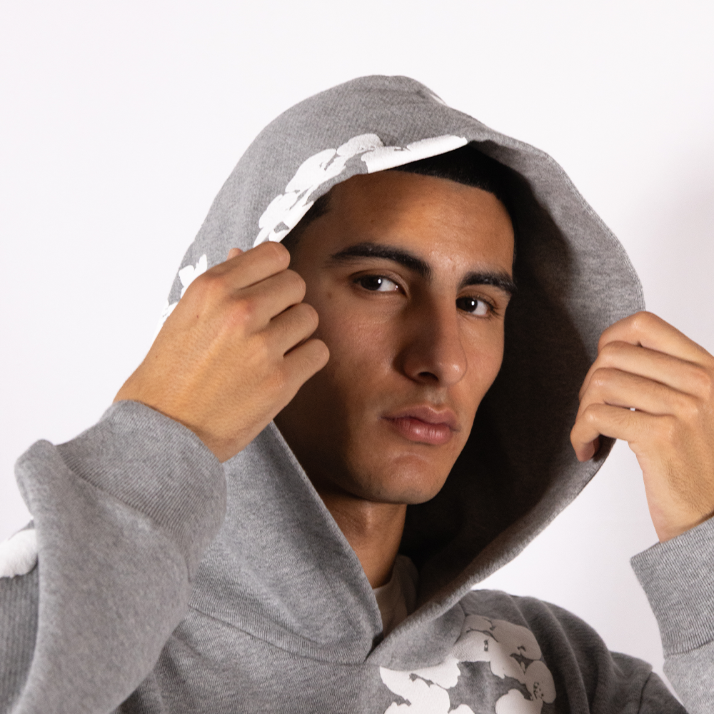 Denim Tears Hoodie The Cotton Wreath Gris