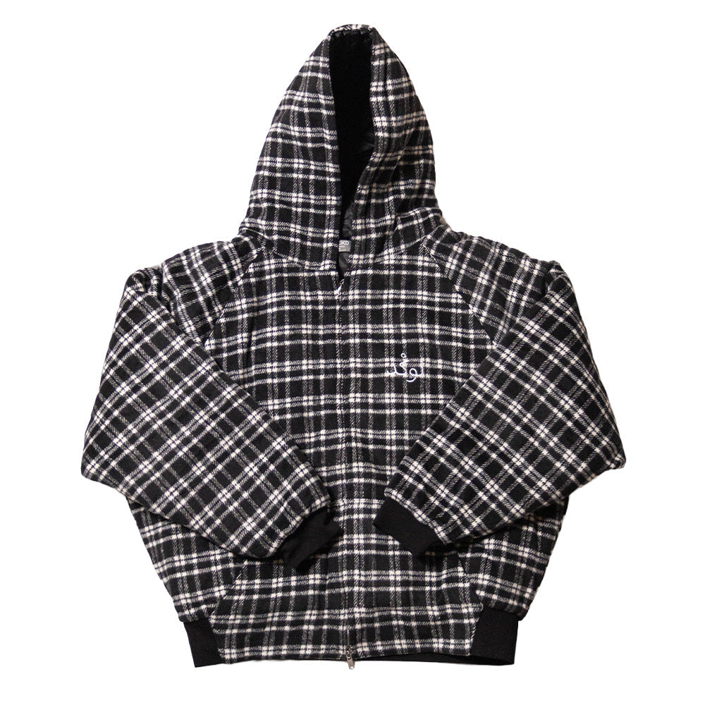 LOCKD Veste Puffer Tartan Noir