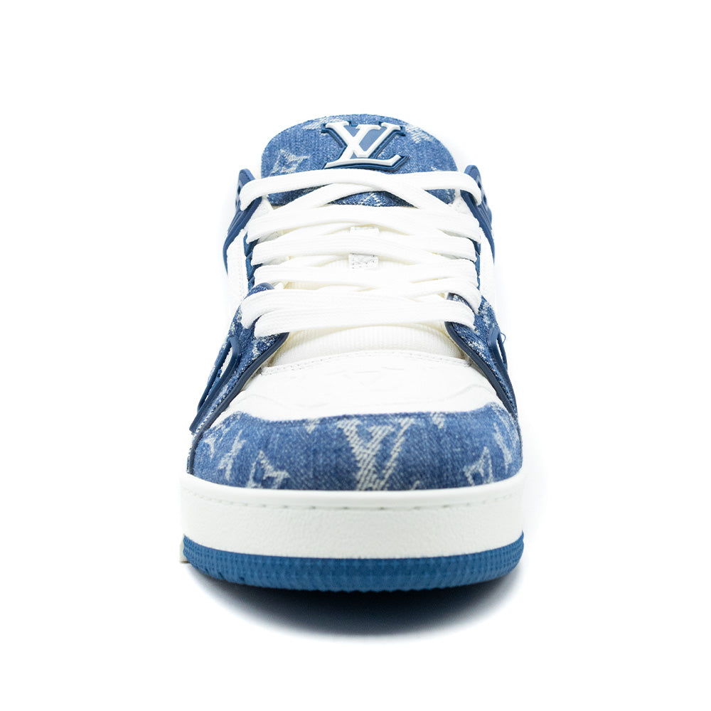 Louis Vuitton Trainer Monogram Denim White Blue