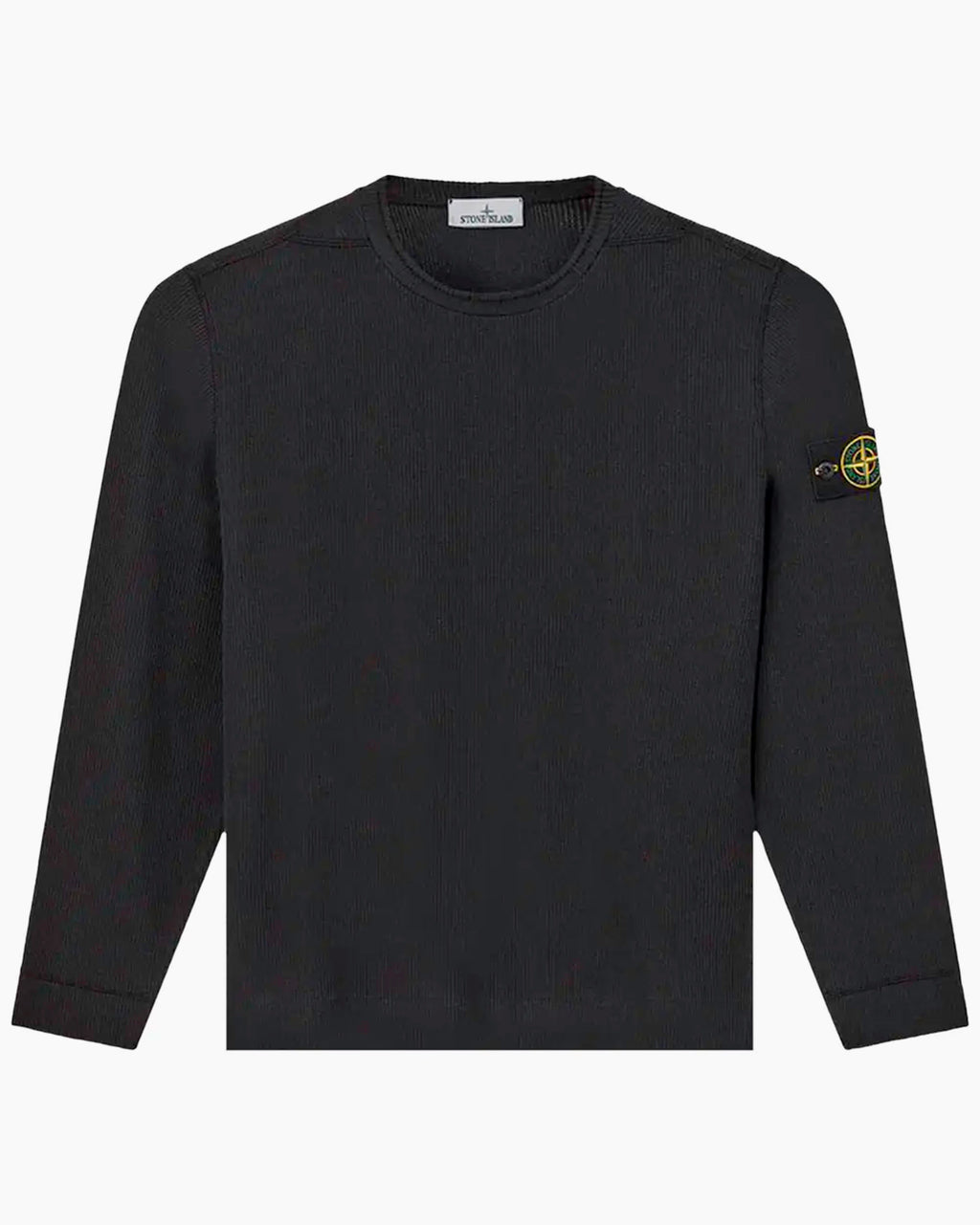 Stone Island Ribbed Crewneck - Black
