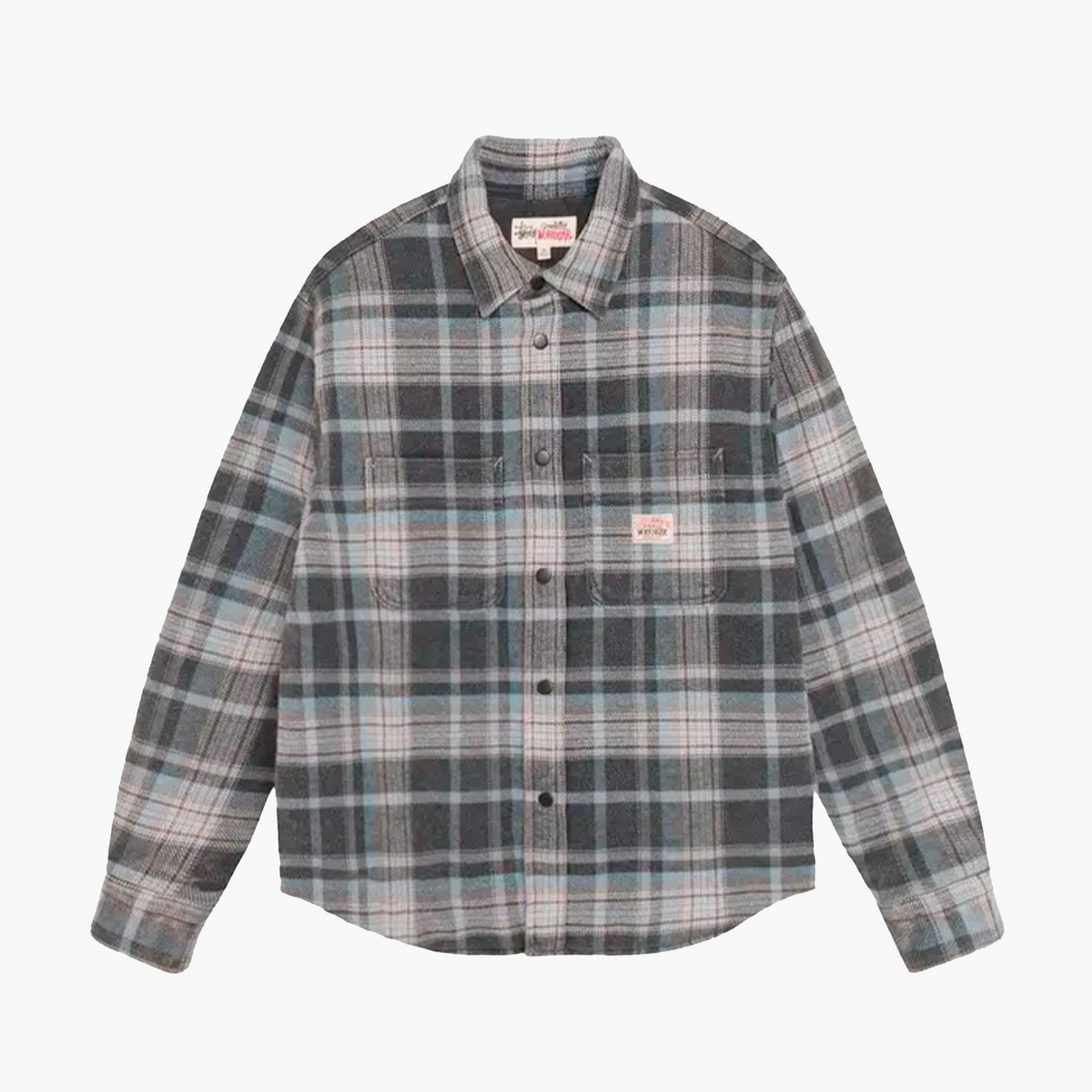 Stussy Chemise Heavy Washed Plaid Bleu