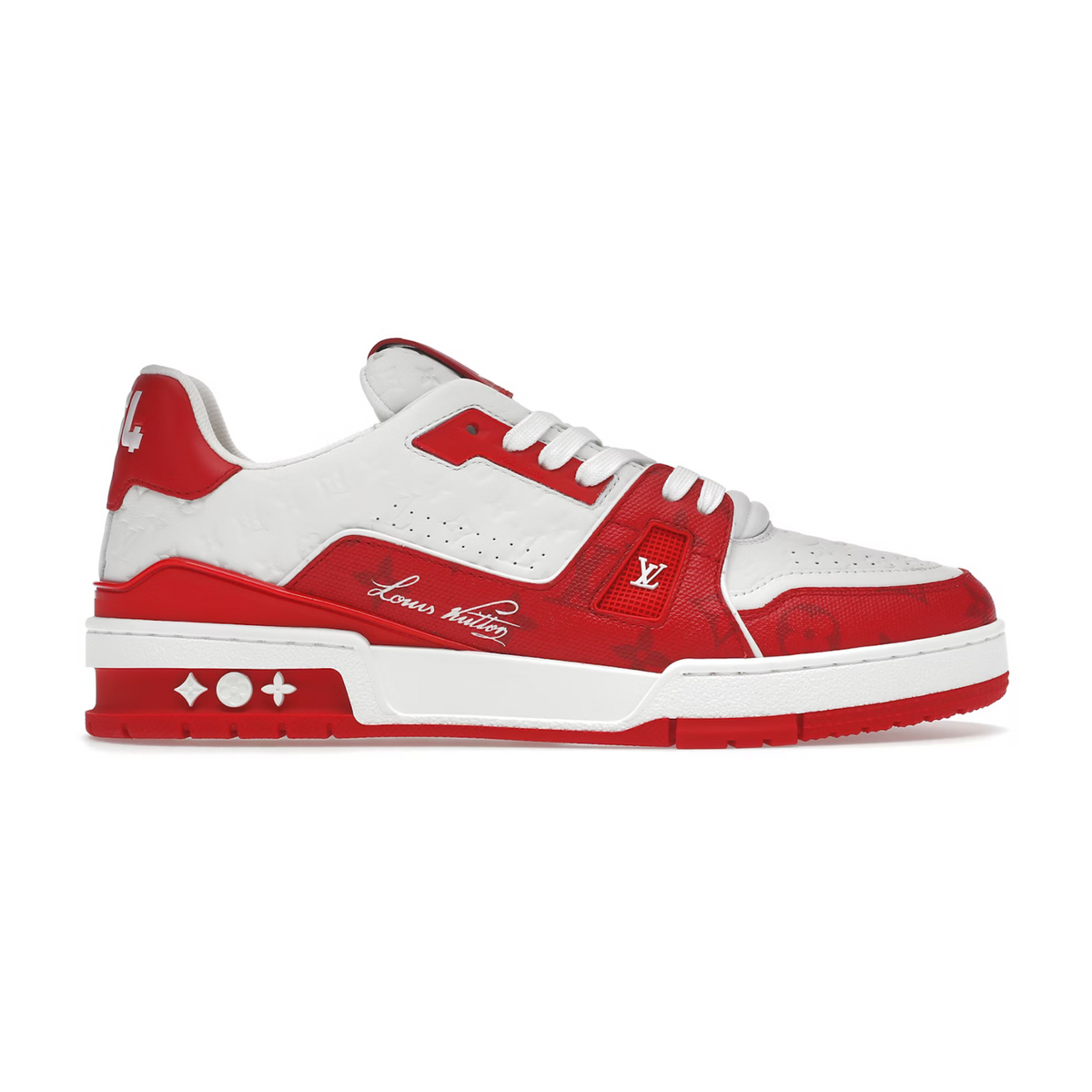 Louis Vuitton Trainer 54 Signature Rouge Blanc