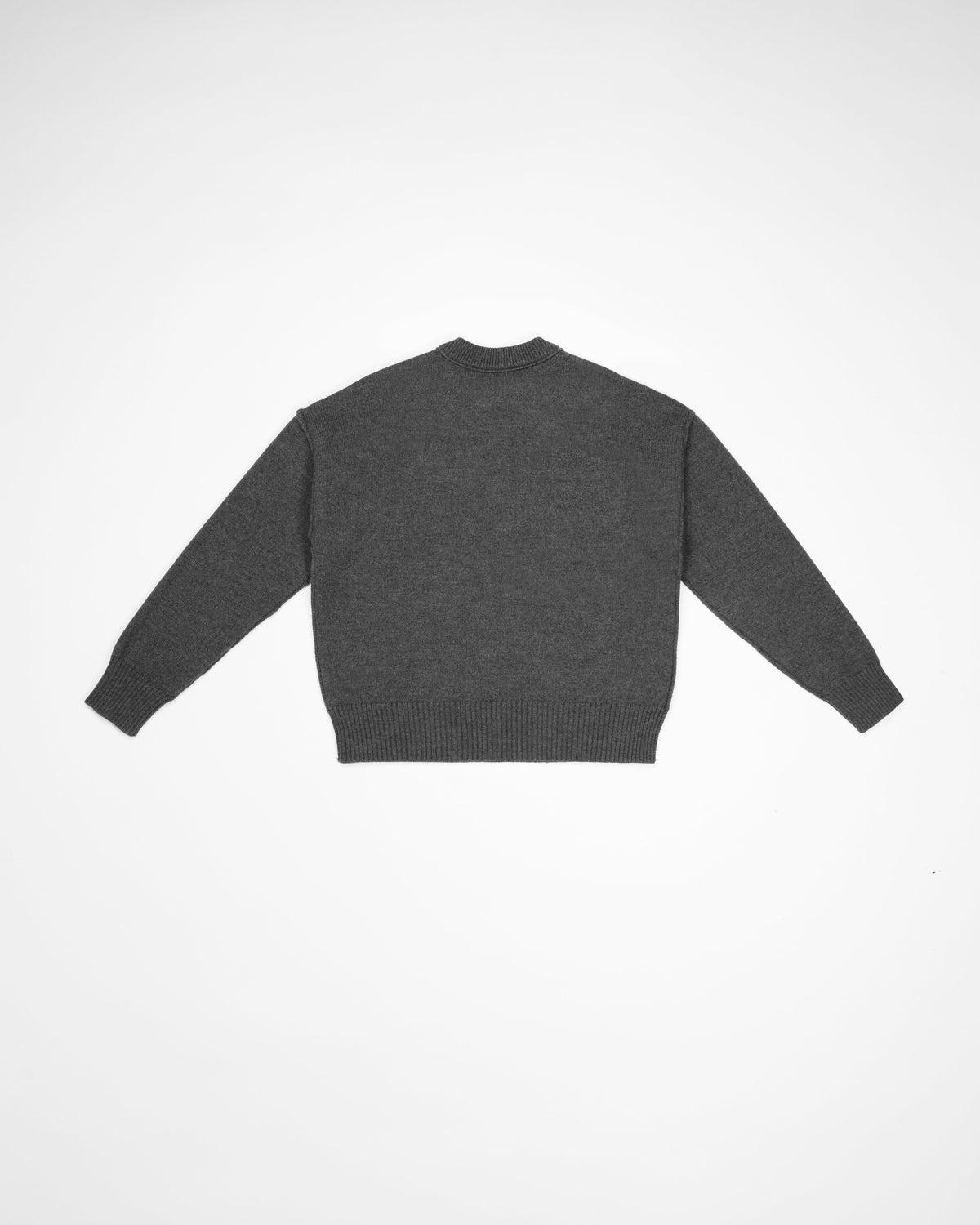 AMI Paris RED AMI DE COEUR SWEATER Grey HEATHER GREY/RED