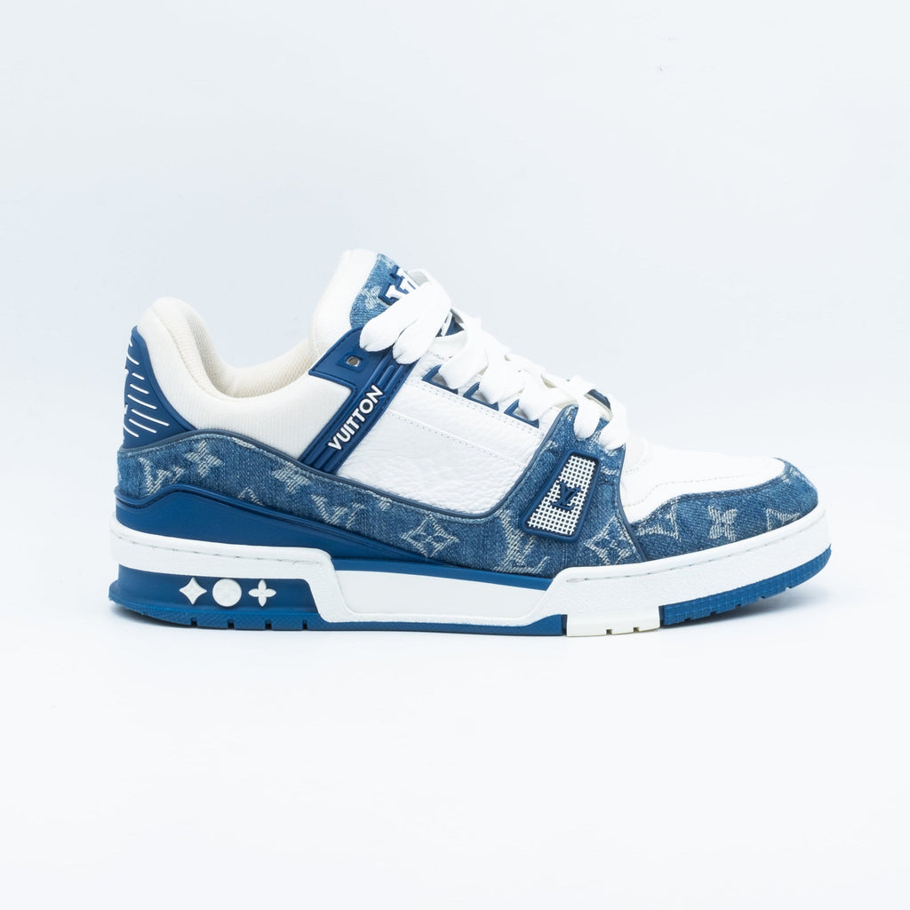 Louis Vuitton Trainer Monogram Denim White Blue