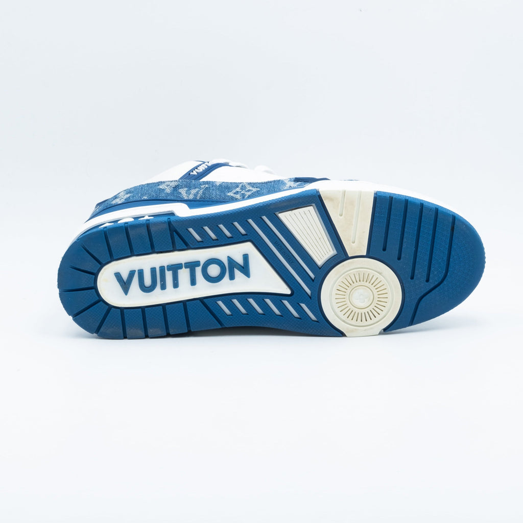 Louis Vuitton Trainer Monogram Denim White Blue