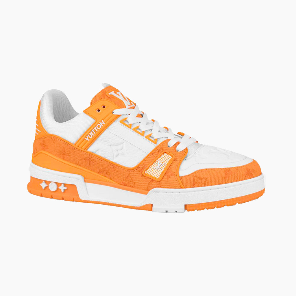 Louis Vuitton Trainer Yellow Monogram Denim White