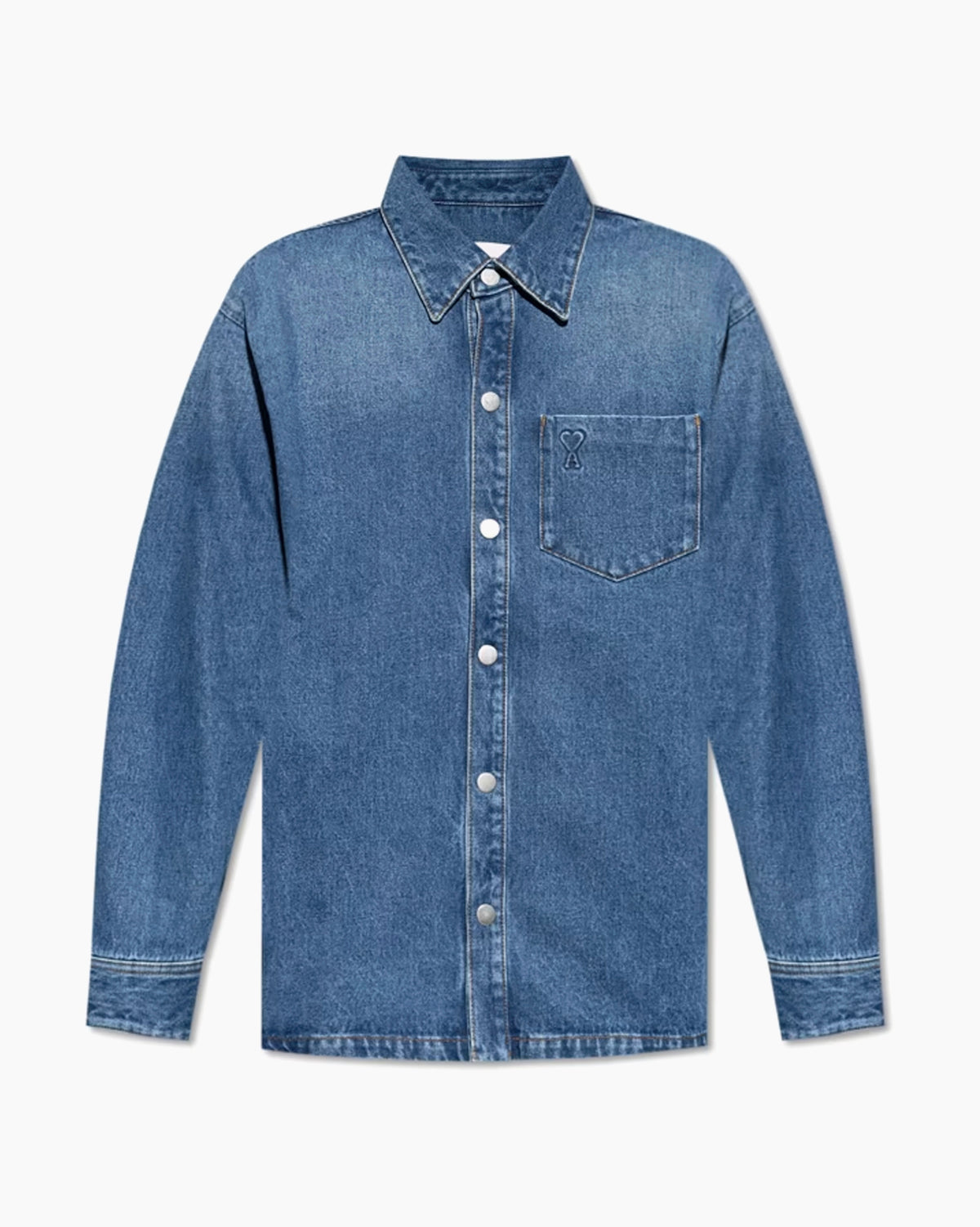 Ami Paris Surchemise Ami de Coeur Bleu Jean