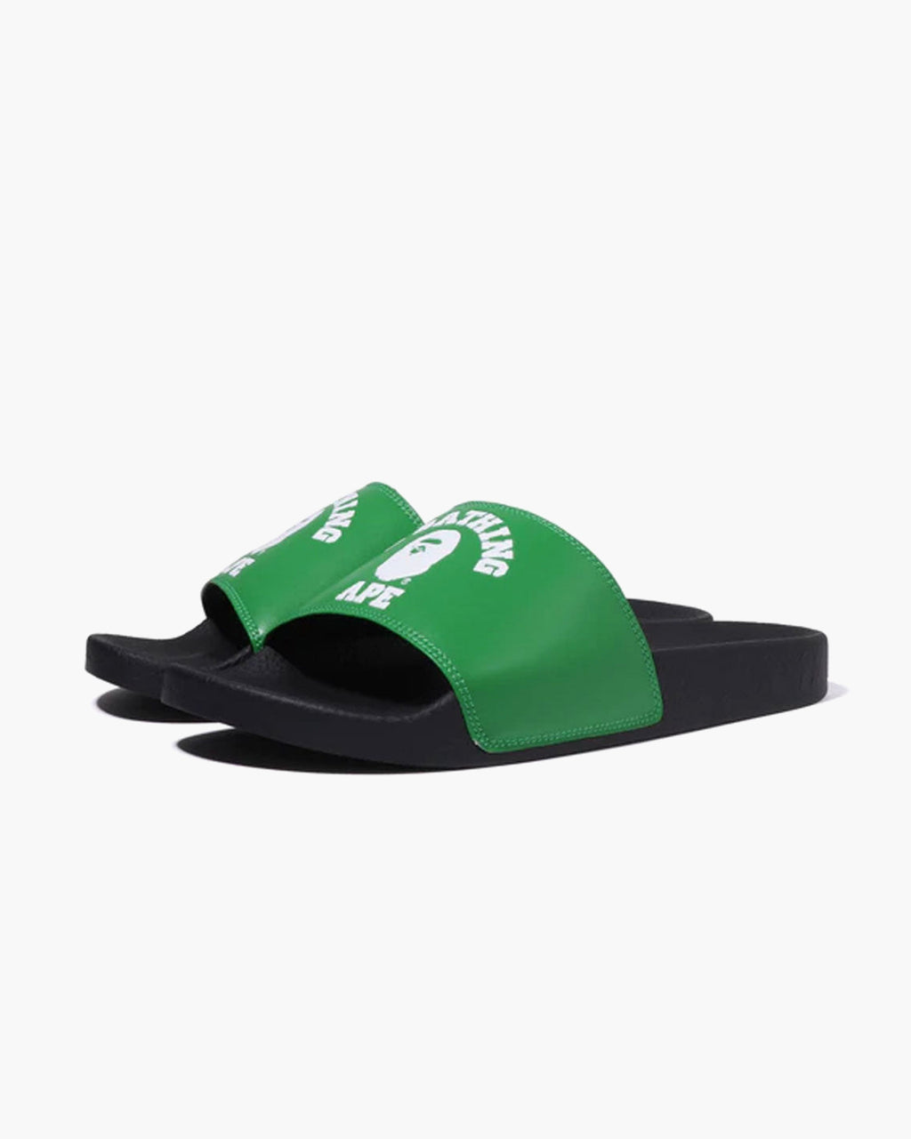 A Bathing Ape College Slide Sandals Green 2020