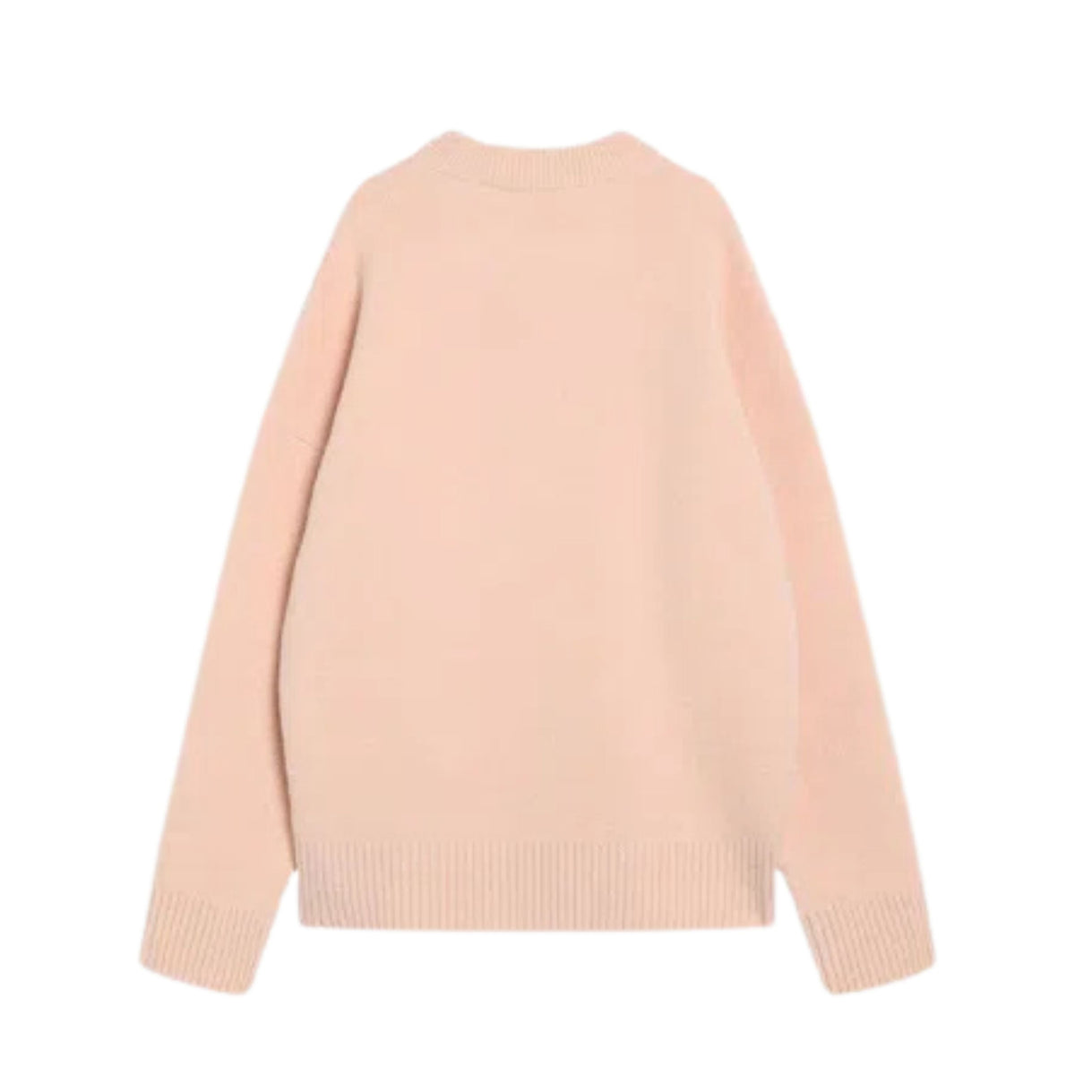 Ami Paris Pull Crewneck Rose Ami de Coeur Blanc