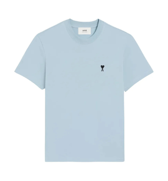 Ami Paris T-shirt Bleu De Coeur Noir
