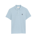Polo Ami Paris Bleu Ciel De Coeur Noir