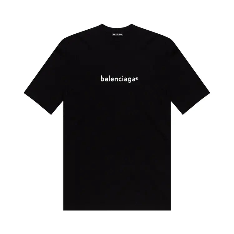 Balenciaga T-Shirt Political Copyright Noir