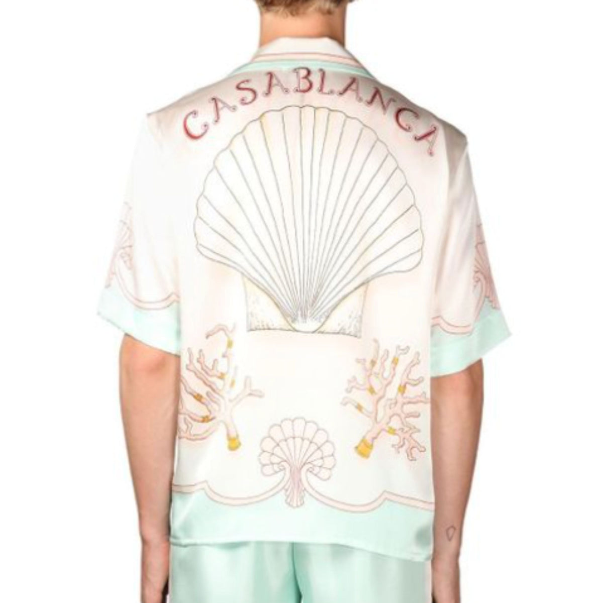 Casablanca Chemise Coquillage Beige/Vert