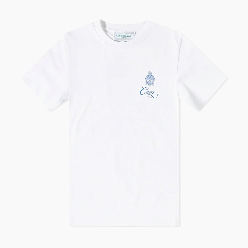 Casablanca T-Shirt Caza Emblem Blanc