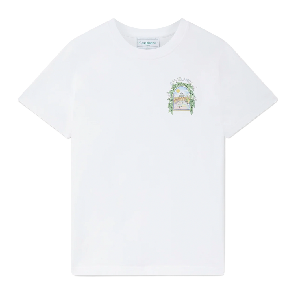 Casablanca T-Shirt L'Arche de Tennis Blanc