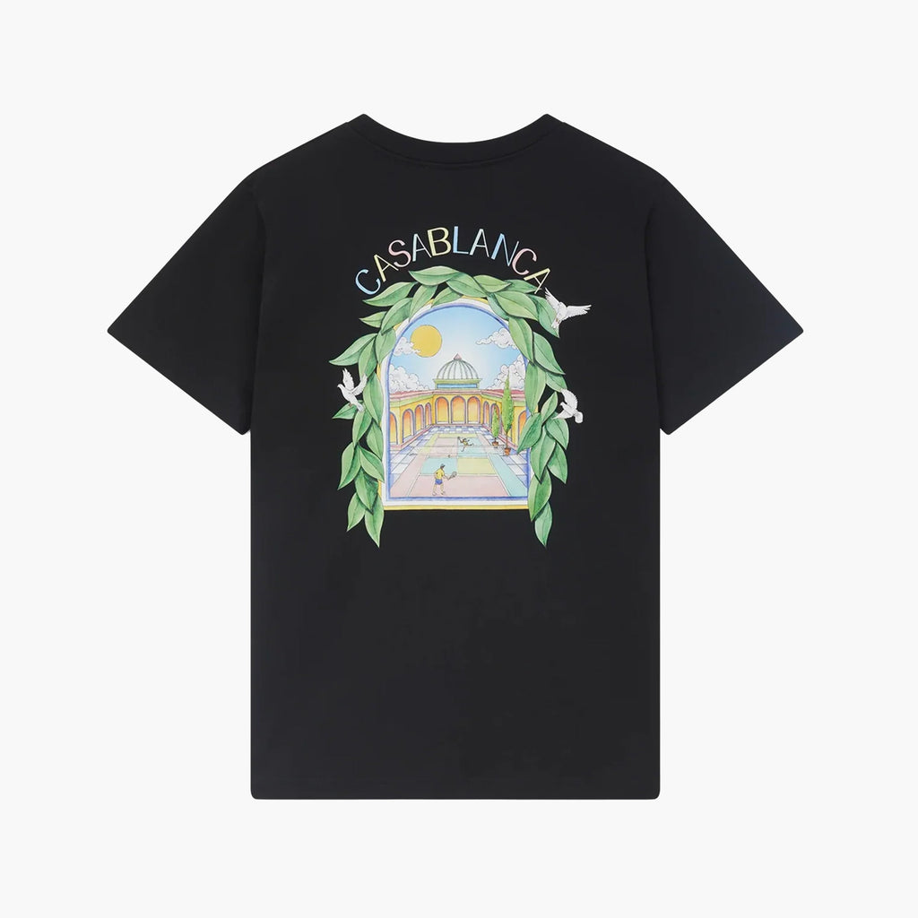 Casablanca T-Shirt L'Arche de Tennis Noir