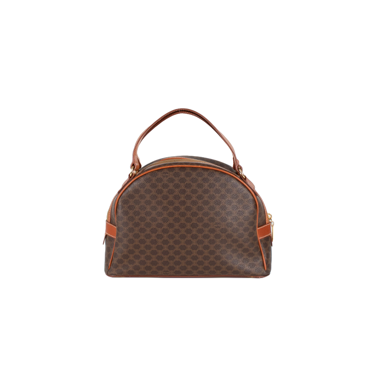 Céline Macadam Canvas Dome Handbag Brown Cloth