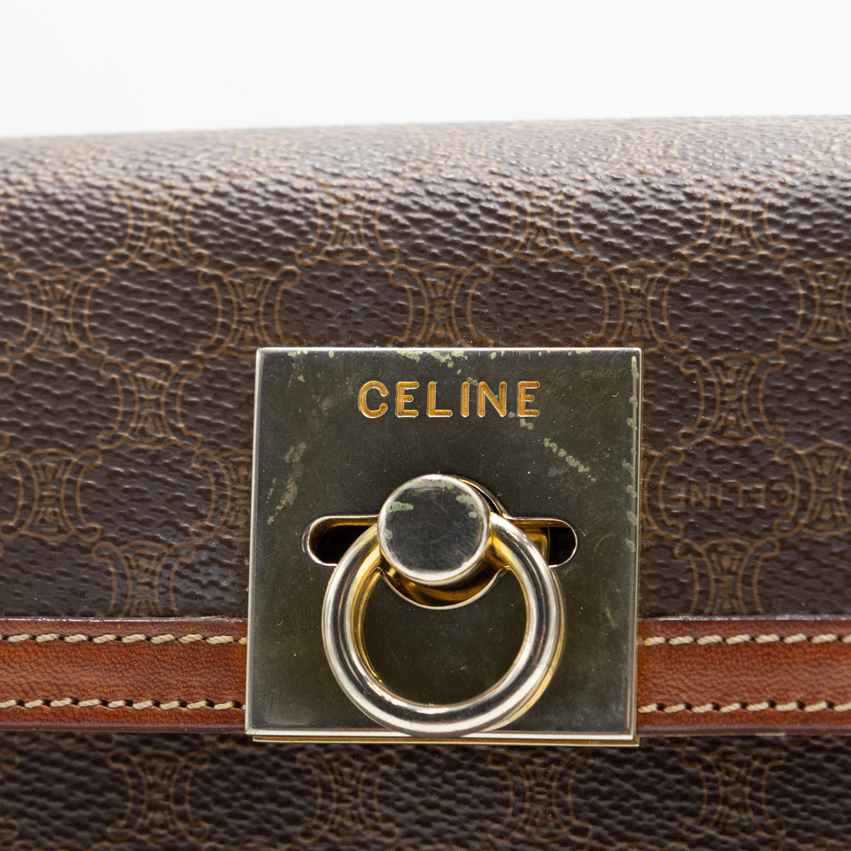 Celine Sac à main Blazon Marron
